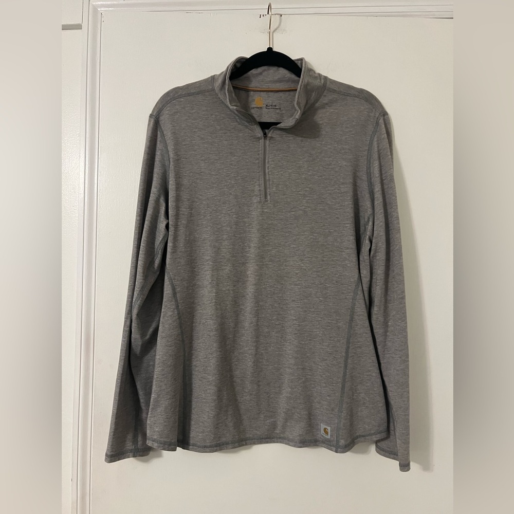 Carhartt Women’s Force 1/4 Zip Lightweight Pullover Grey size XL (X107)